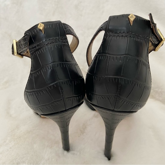 SAM EDELMAN Eleanor Faux Croc Black Stilettos⭐️ Just Beautiful - Picture 3 of 15